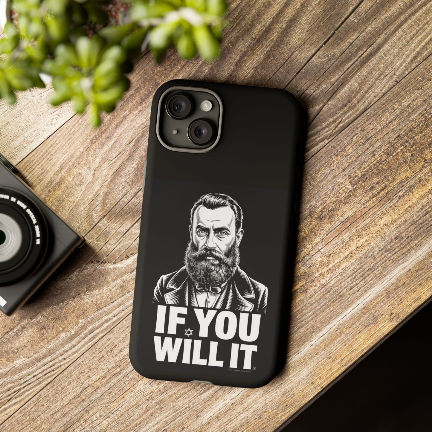 If You Will It — Herzl Portrait Phone Case