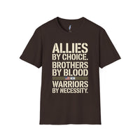 Allies by Choice, Brothers by Blood — Warrior Pride Tee view 2