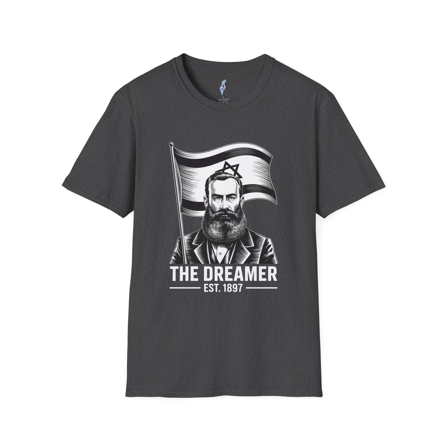 The Dreamer - Herzl Portrait & Flag T-Shirt