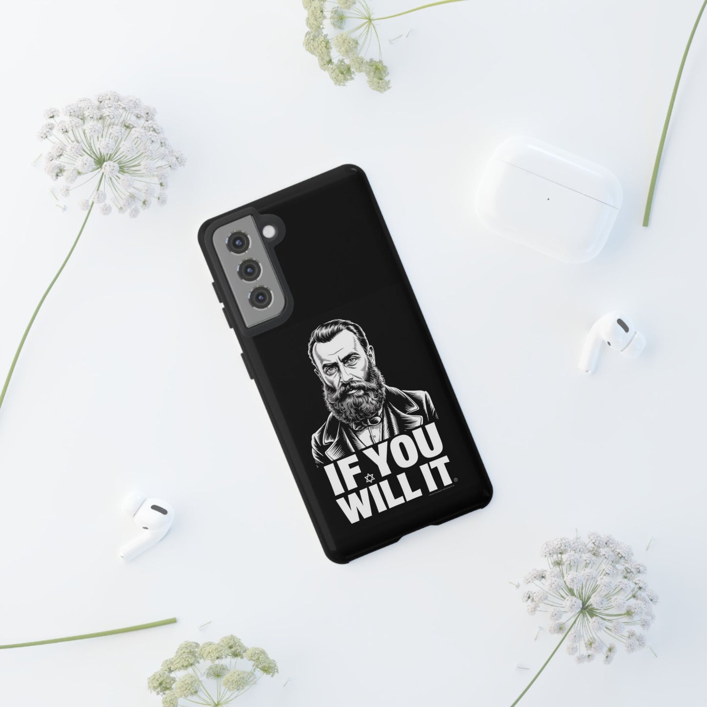 If You Will It — Herzl Portrait Phone Case