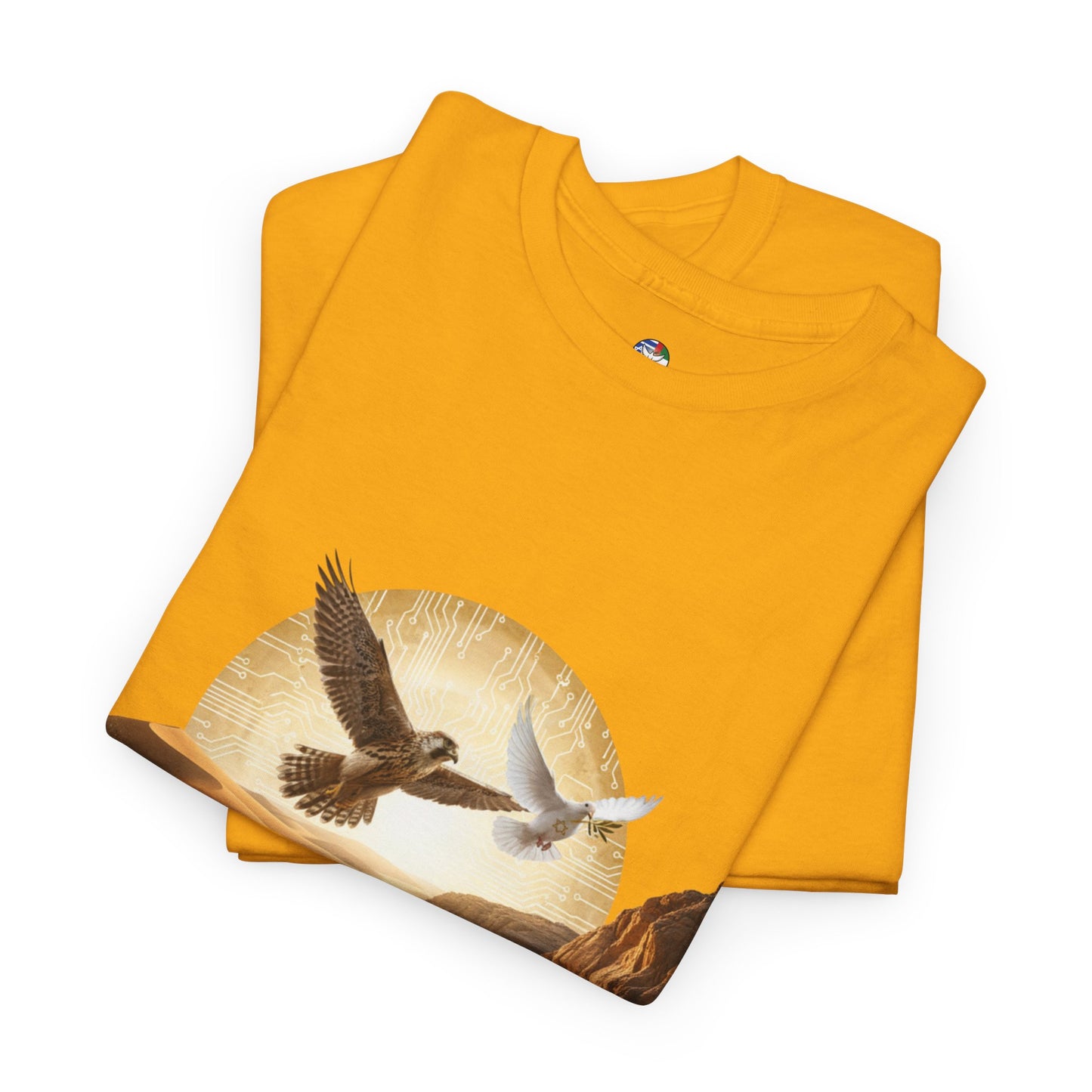 Desert Flight Tee— Soaring Dove & Eagle.