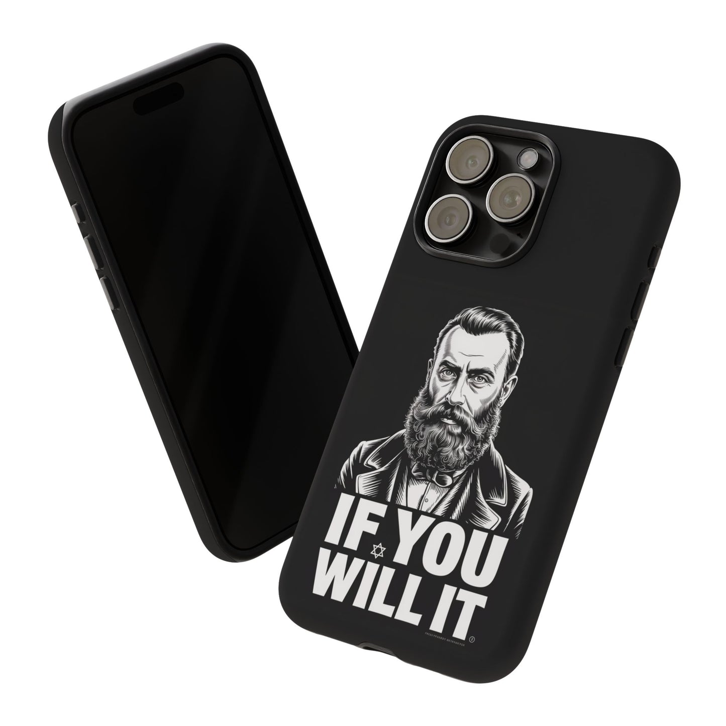 If You Will It — Herzl Portrait Phone Case