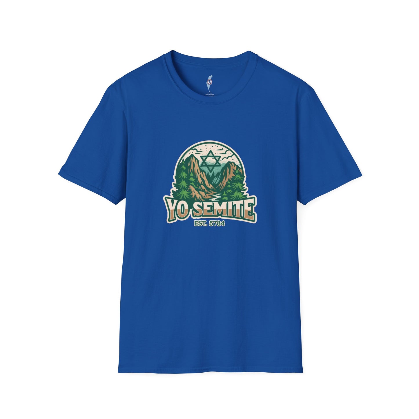 Yosemite Vintage Nature T-Shirt — Scenic Mountain & Forest Graphic ("YO SEMITE" Est. 5784)