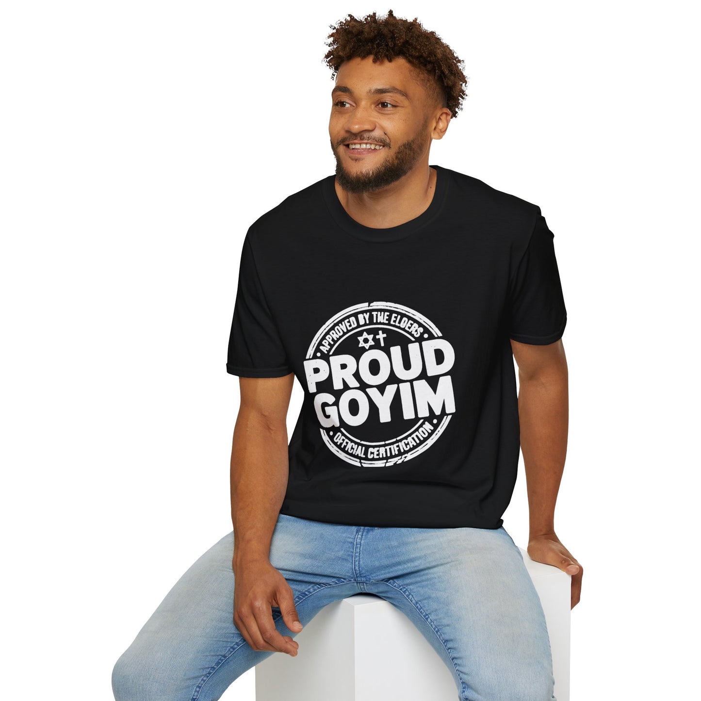 Proud Goyim T-Shirt — Bold Vintage Stamp Design