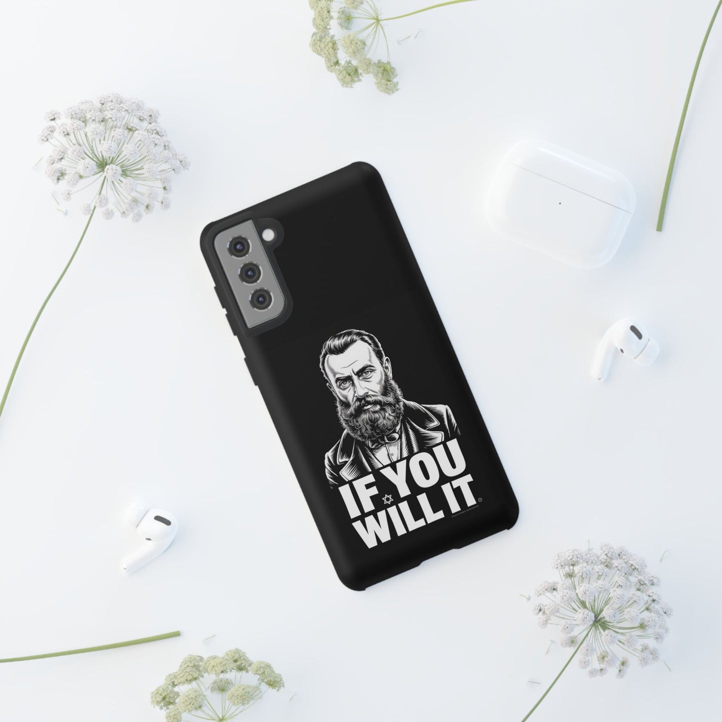 If You Will It — Herzl Portrait Phone Case