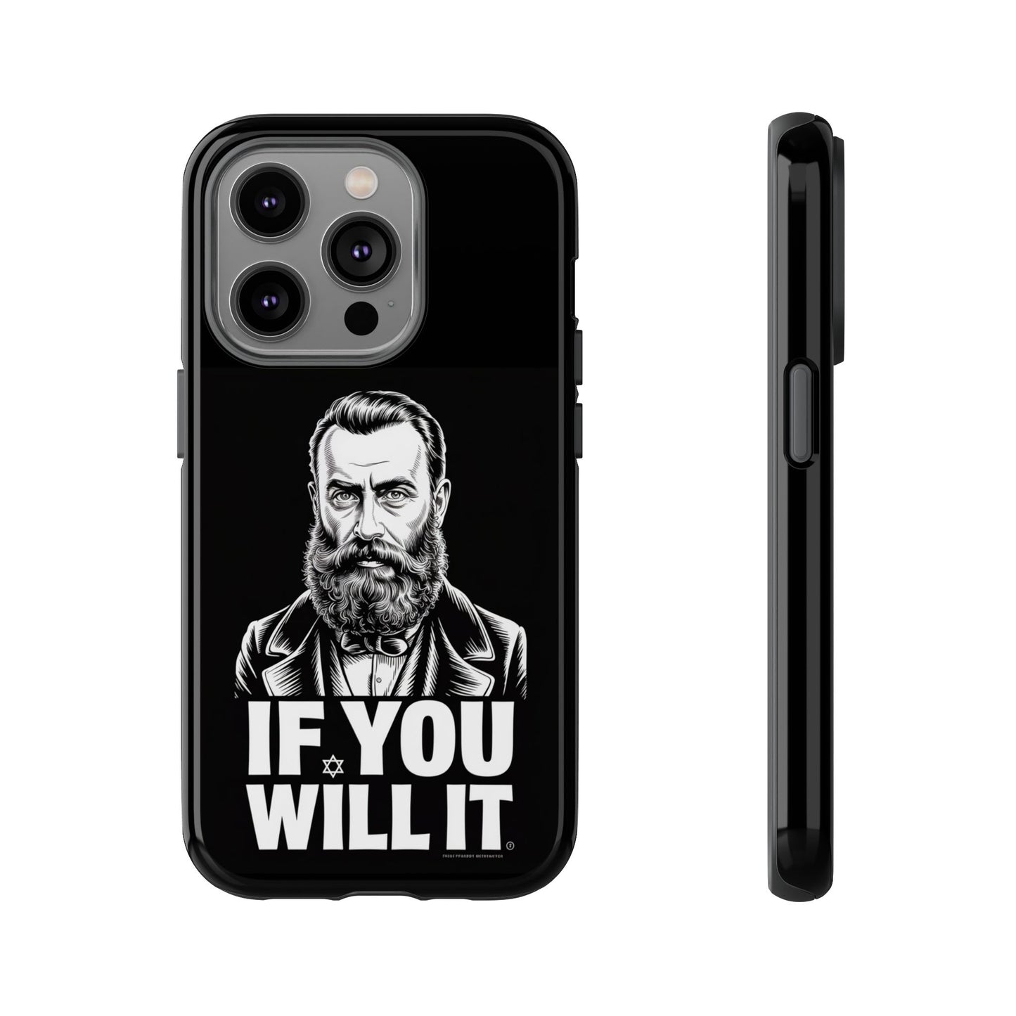 If You Will It — Herzl Portrait Phone Case