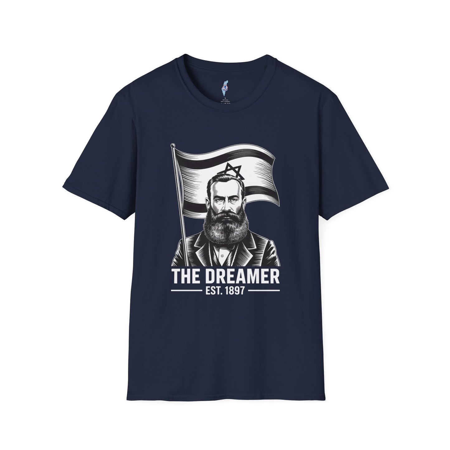 The Dreamer - Herzl Portrait & Flag T-Shirt