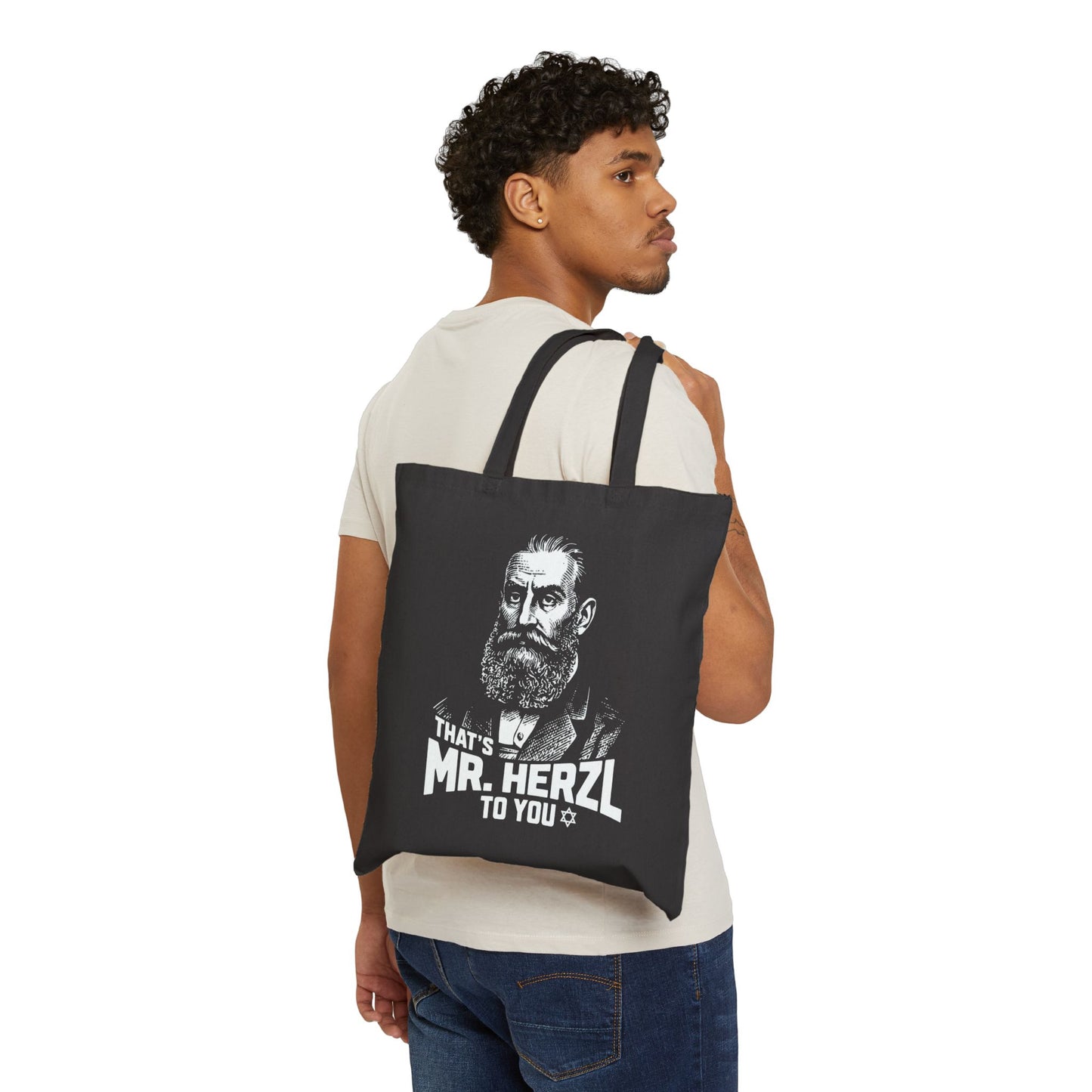 Mr. Herzl × OG Zionist — Double-Sided Canvas Tote