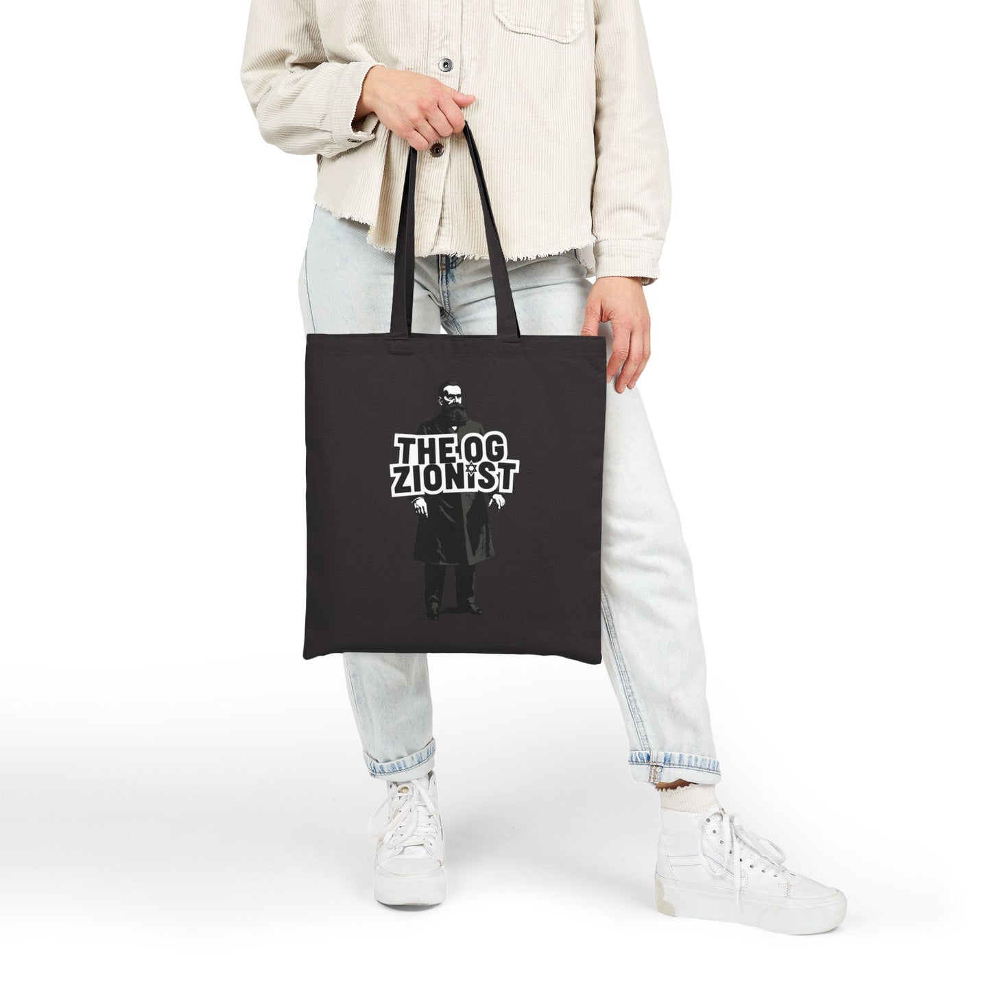Mr. Herzl × OG Zionist — Double-Sided Canvas Tote