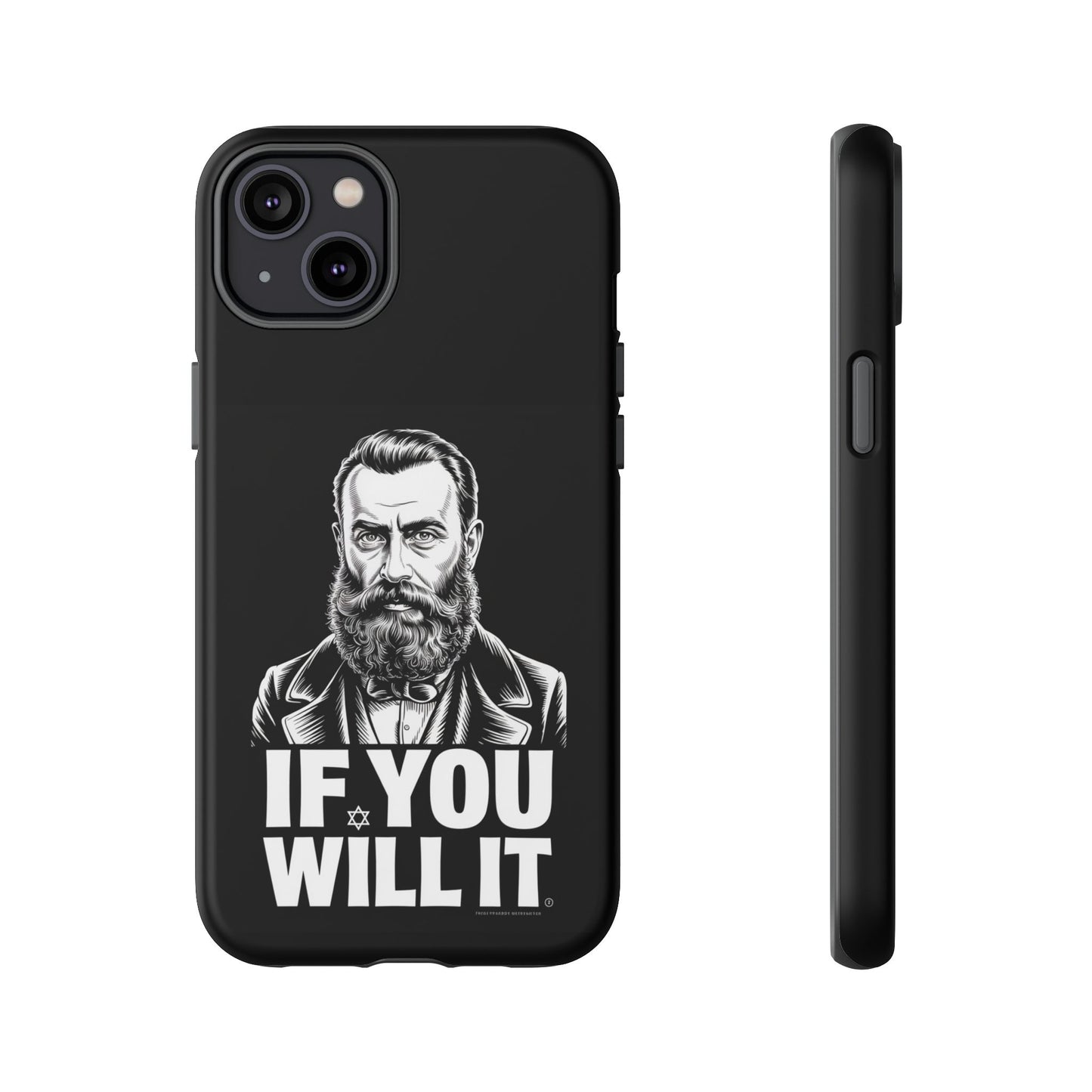 If You Will It — Herzl Portrait Phone Case