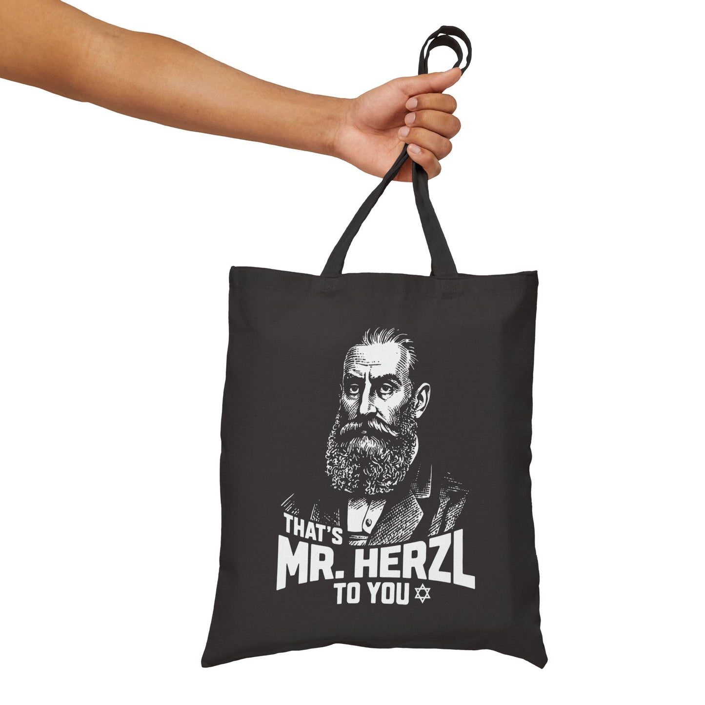 Mr. Herzl × OG Zionist — Double-Sided Canvas Tote