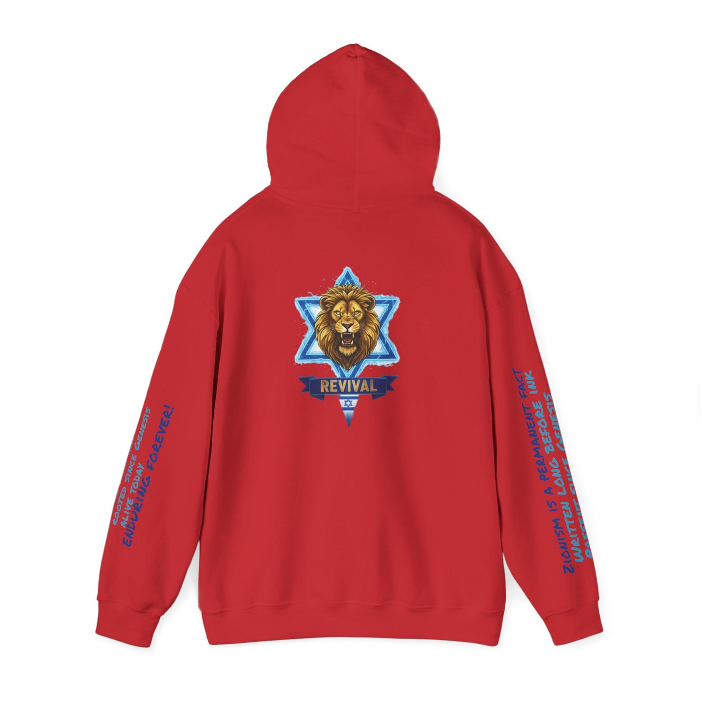 Lion of Zion Revival Hoodie — 'Revival' Lion Emblem White Pullover