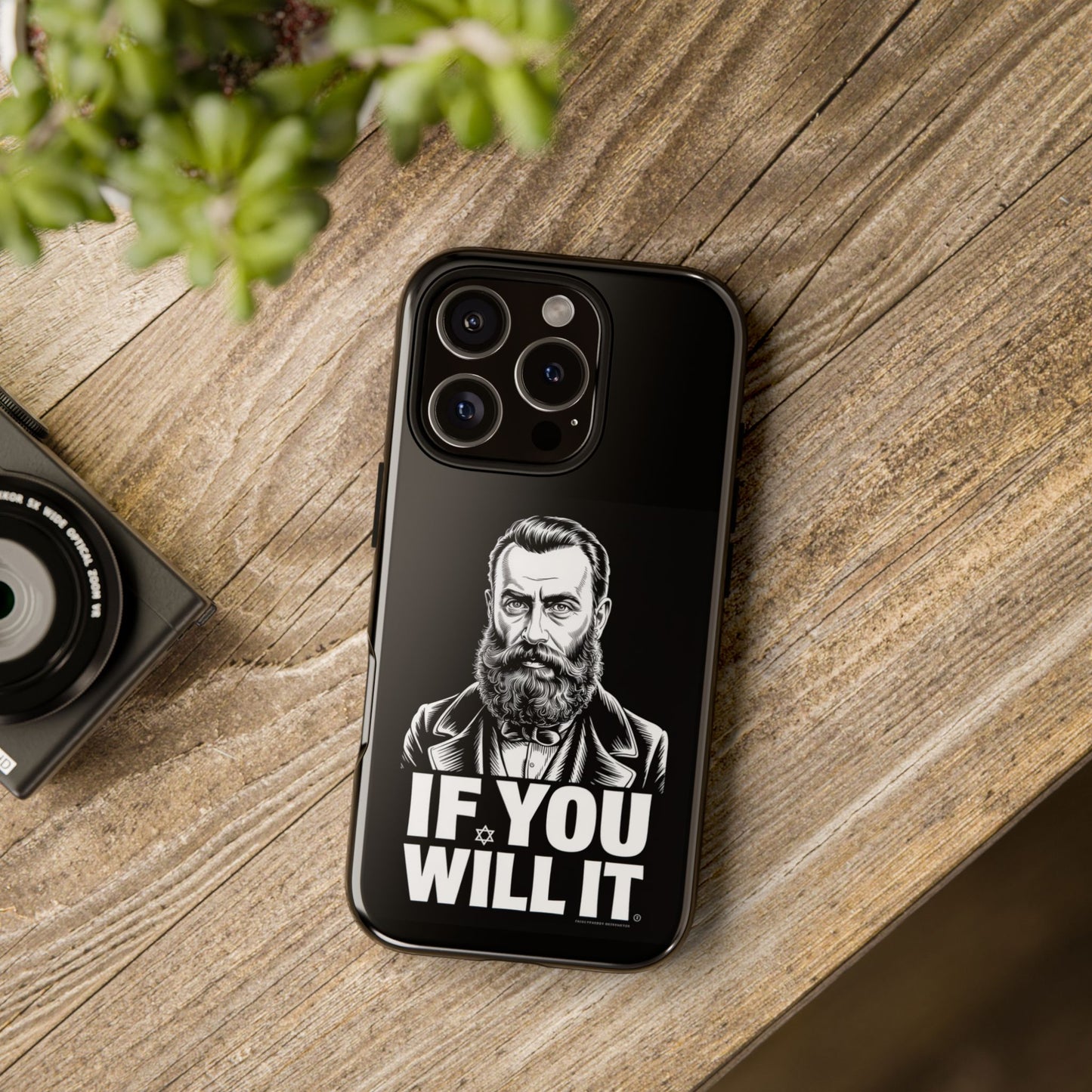 If You Will It — Herzl Portrait Phone Case