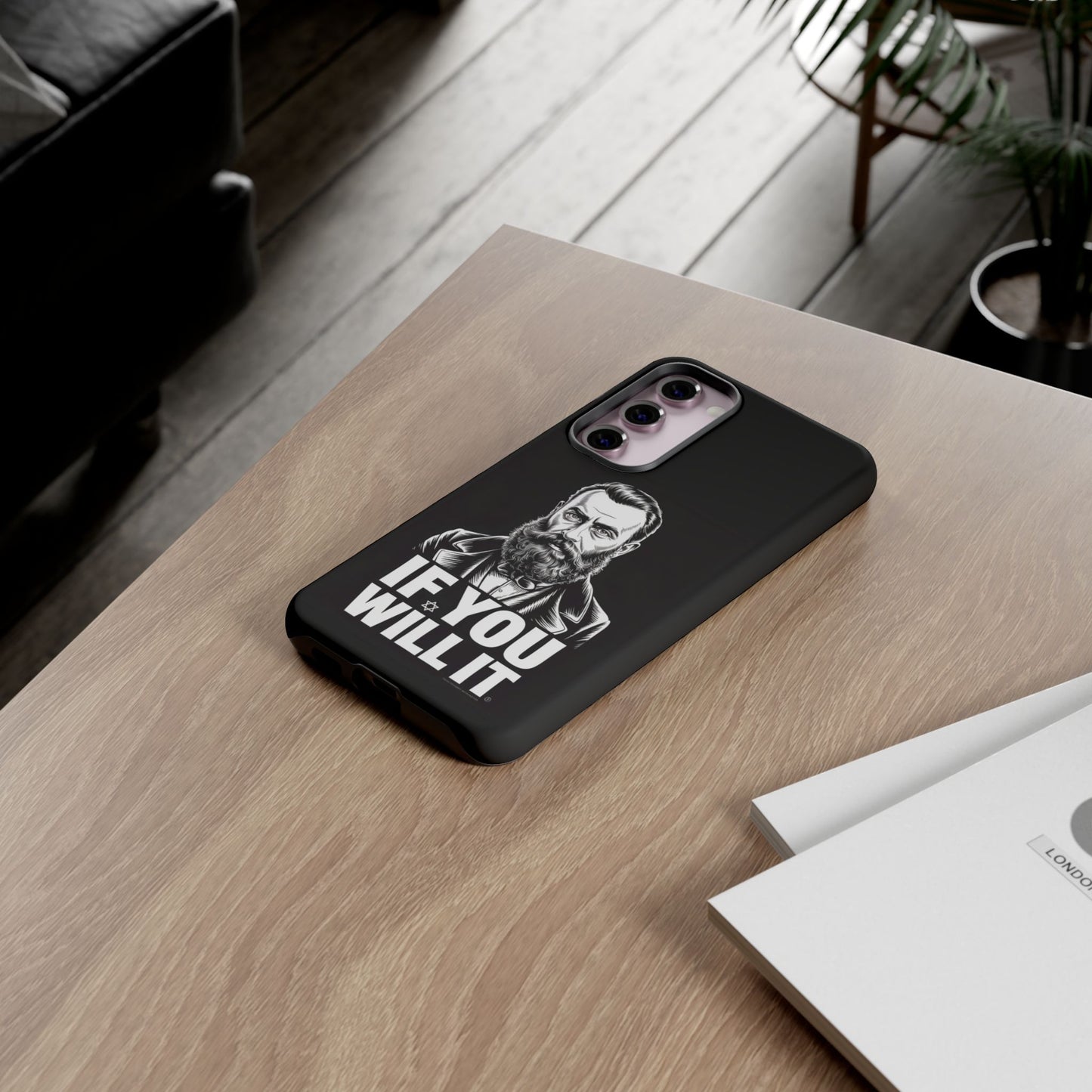 If You Will It — Herzl Portrait Phone Case