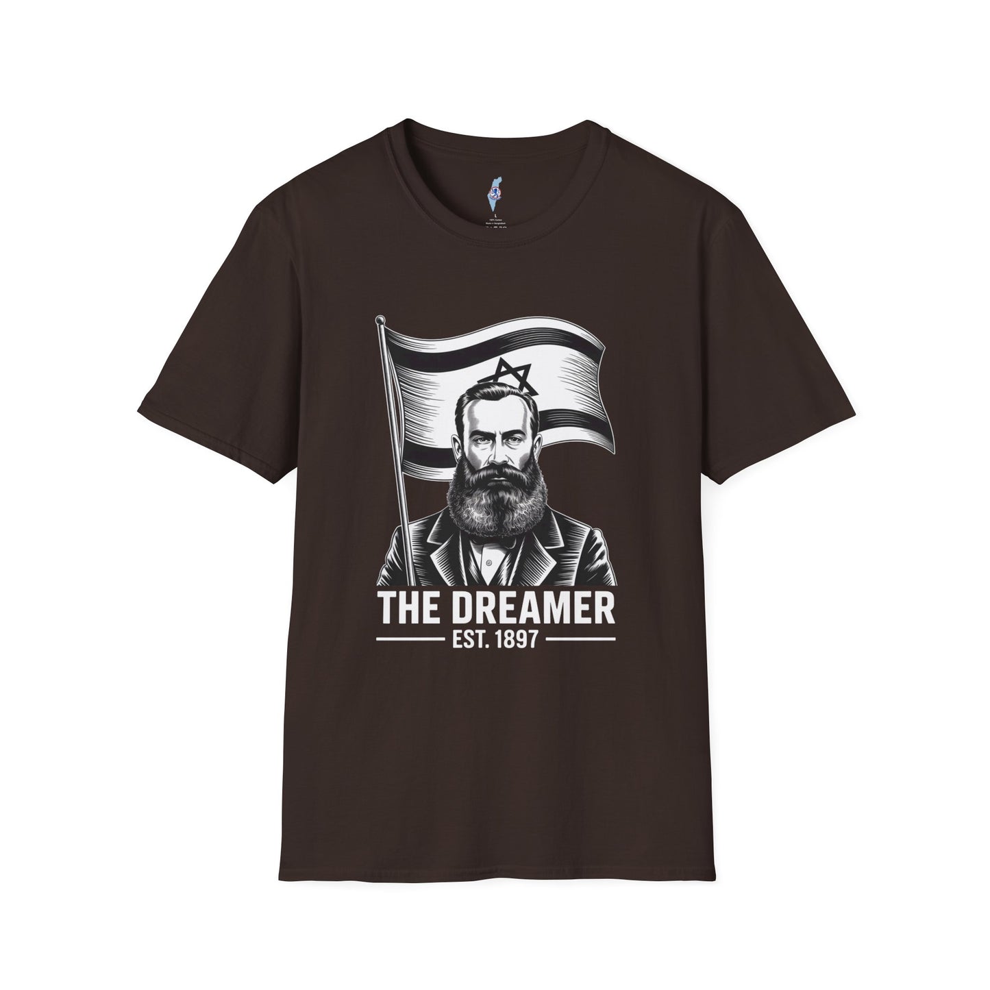 The Dreamer - Herzl Portrait & Flag T-Shirt