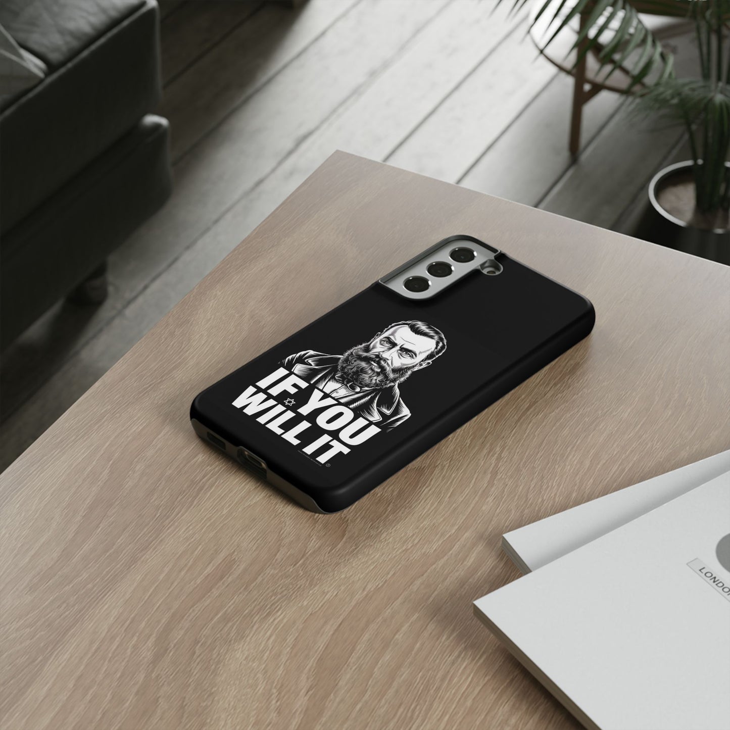 If You Will It — Herzl Portrait Phone Case
