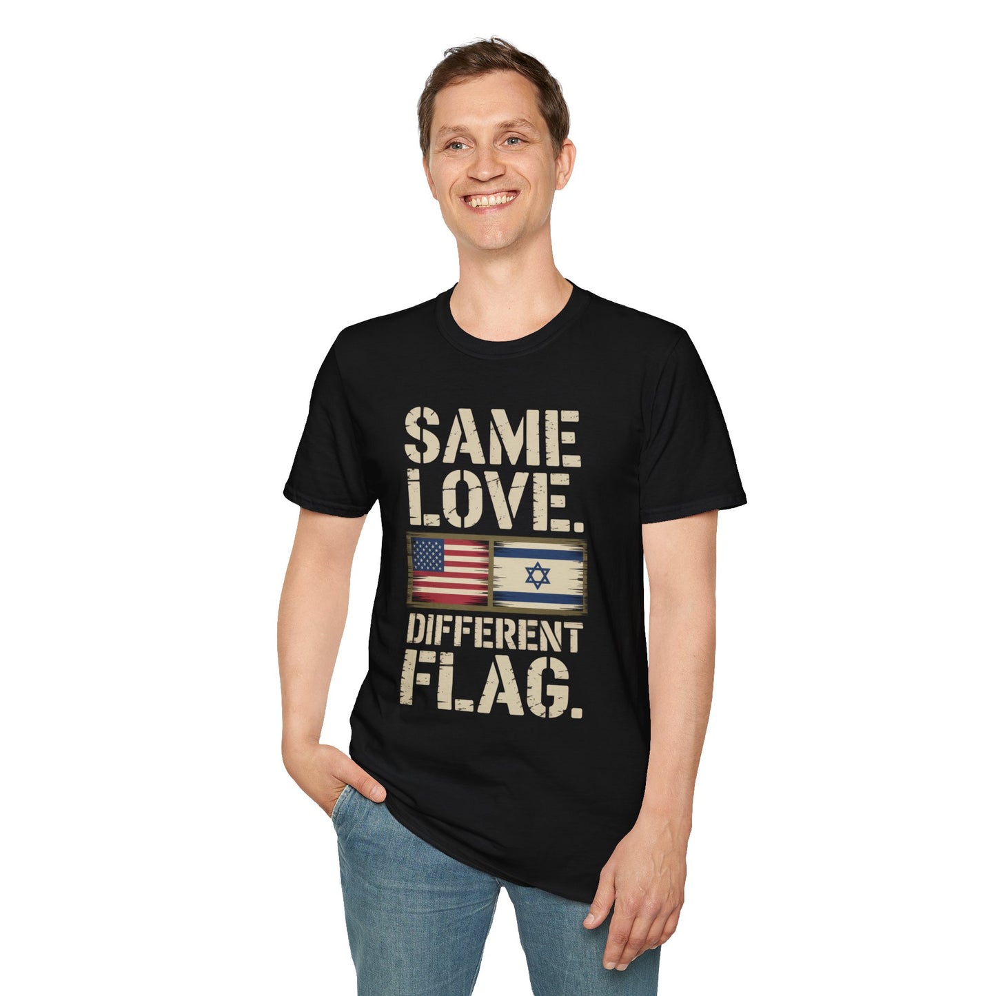 Same Love, Different Flag — USA × Israel Tee