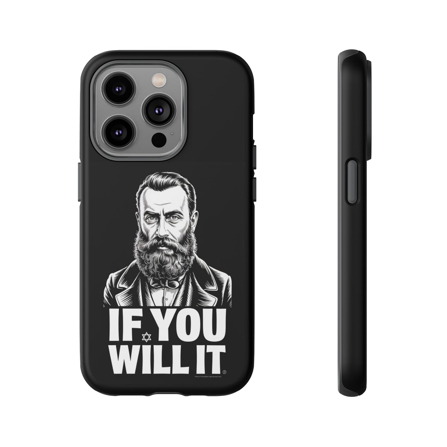 If You Will It — Herzl Portrait Phone Case