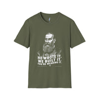 He Wrote It. We Built It. You're Wearing It. — Herzl T-Shirt view 3