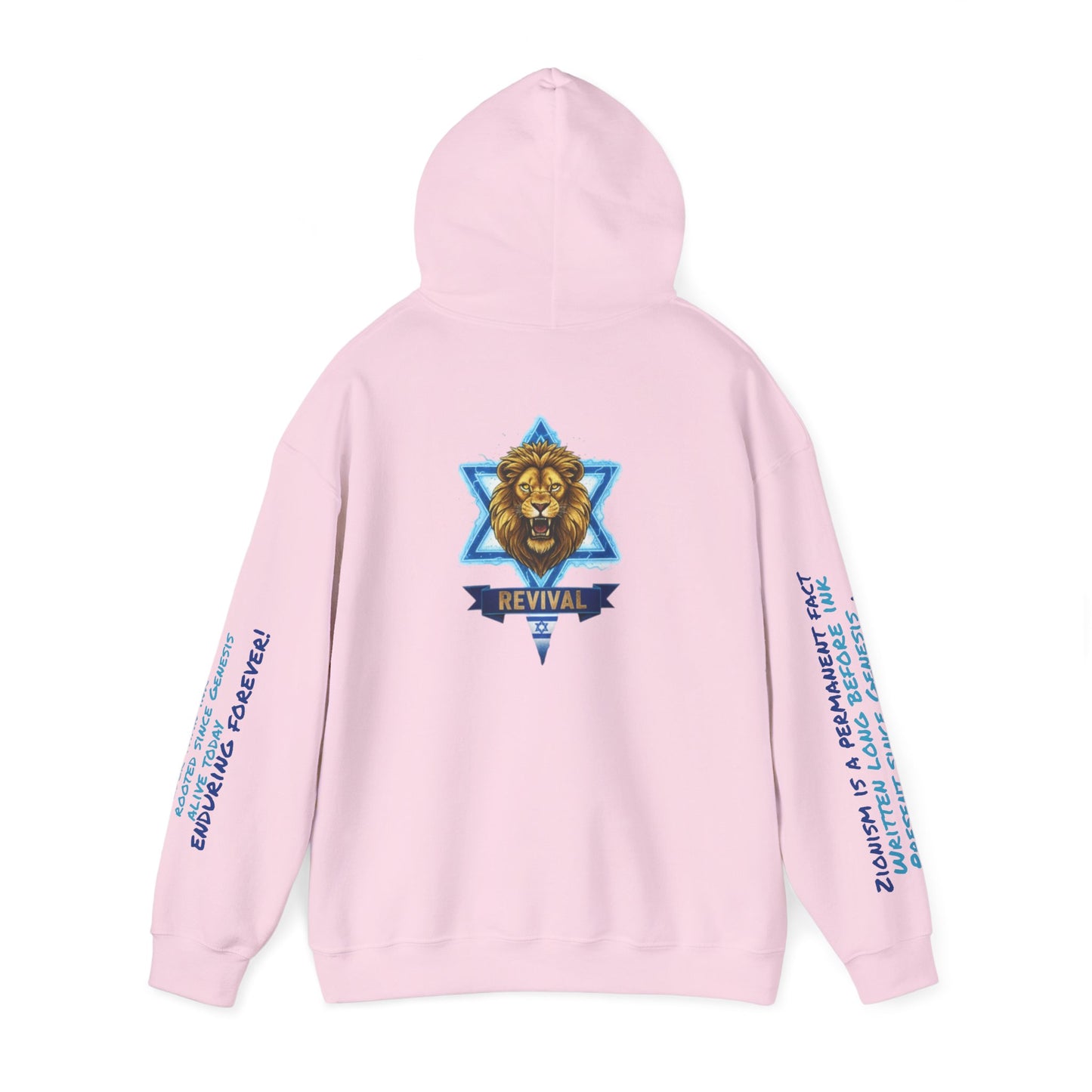 Lion of Zion Revival Hoodie — 'Revival' Lion Emblem White Pullover