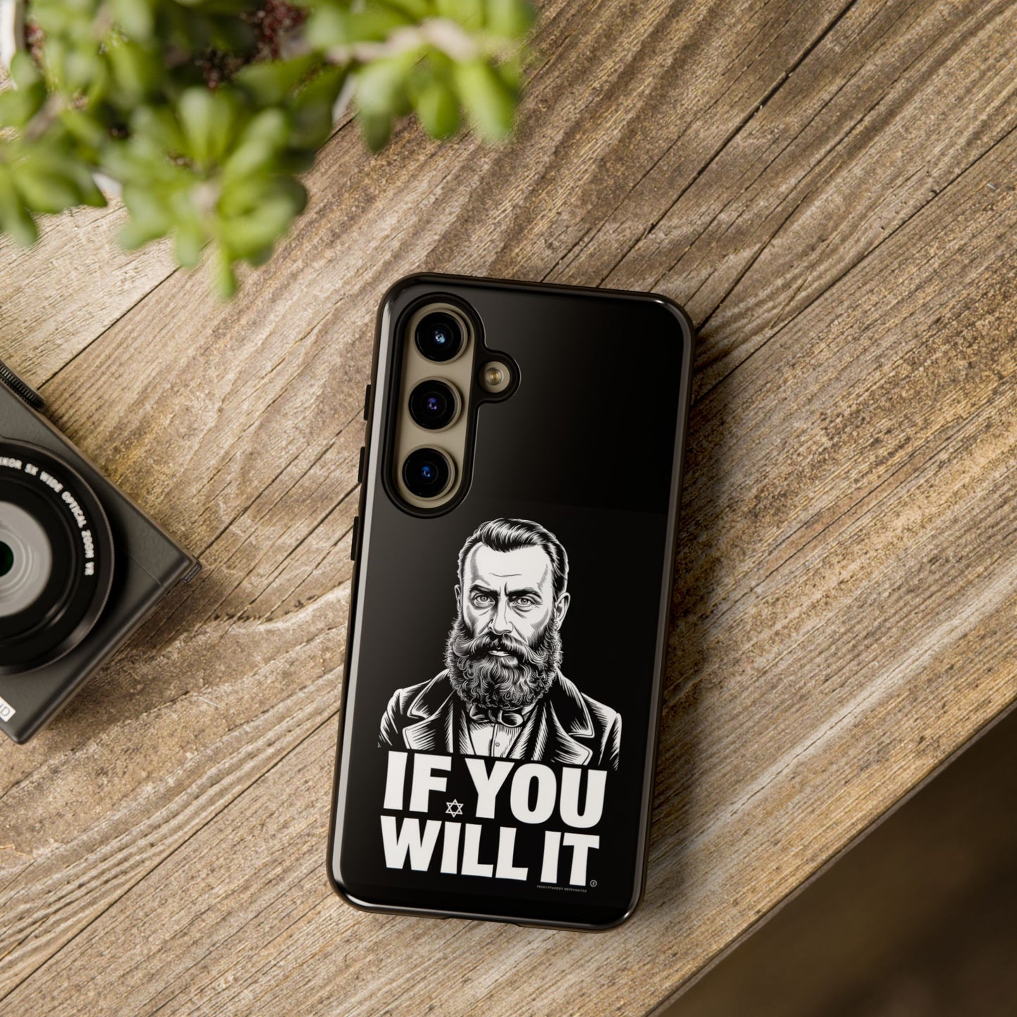 If You Will It — Herzl Portrait Phone Case