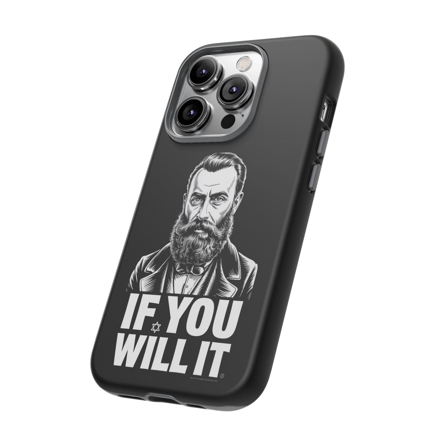 If You Will It — Herzl Portrait Phone Case
