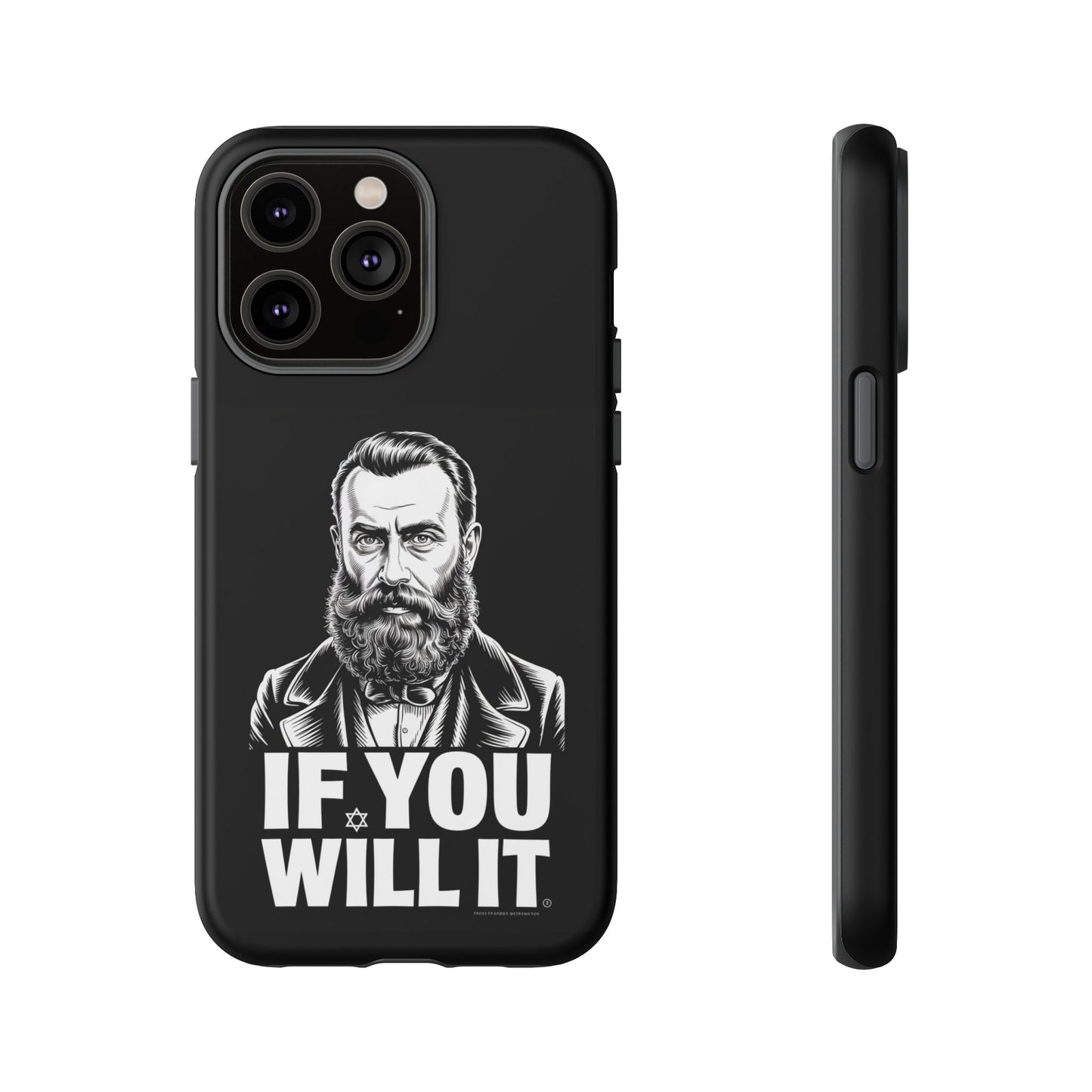 If You Will It — Herzl Portrait Phone Case