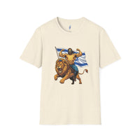 Zionist Warrior Riding Lion T-Shirt view 3