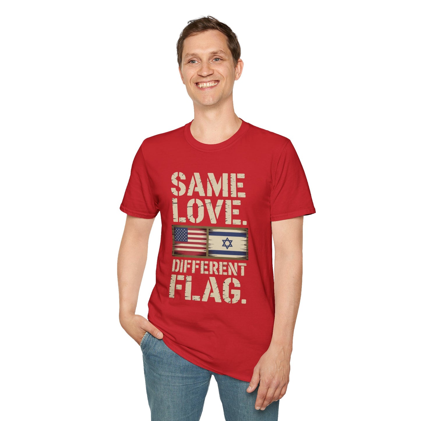 Same Love, Different Flag — USA × Israel Tee