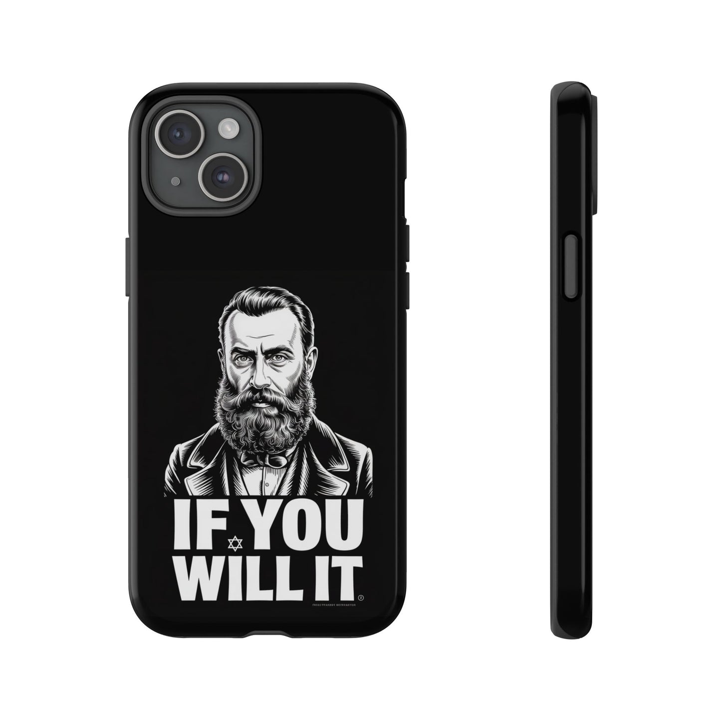 If You Will It — Herzl Portrait Phone Case