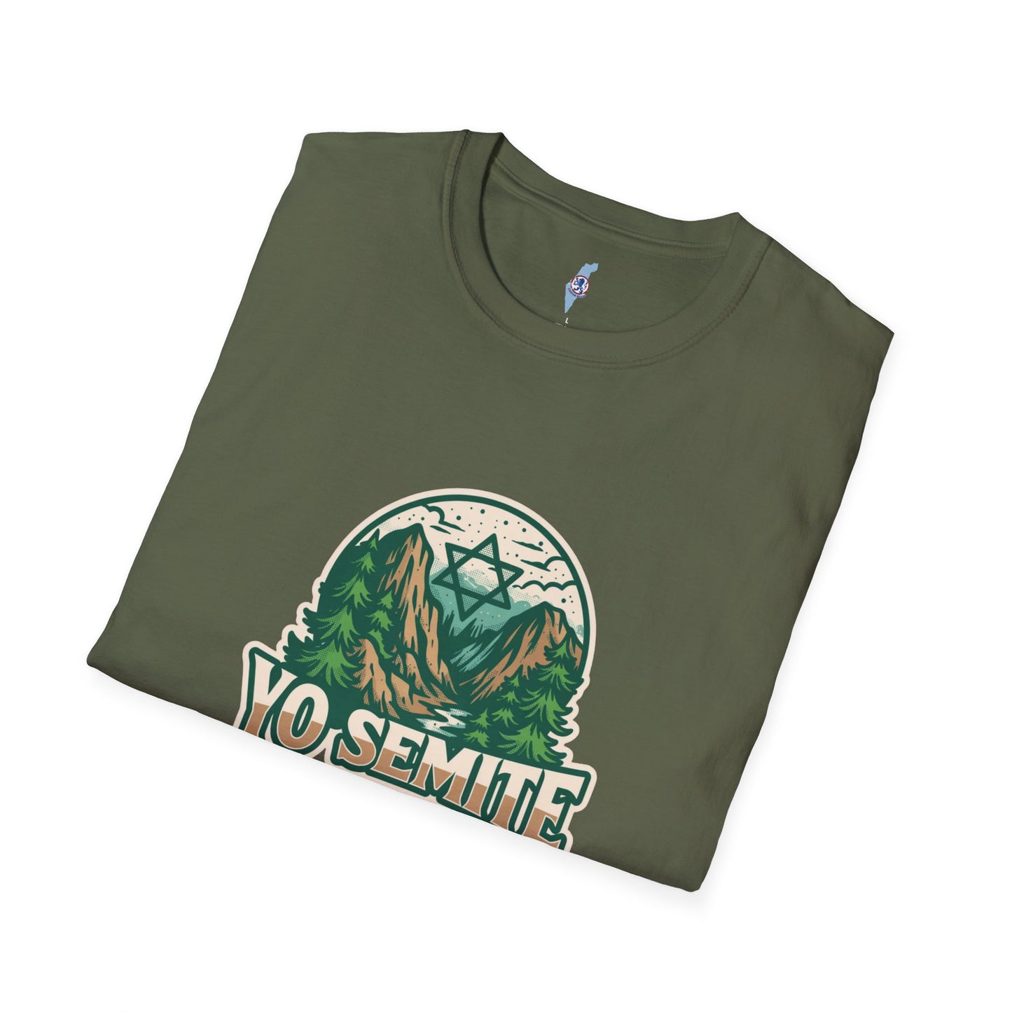 Yosemite Vintage Nature T-Shirt — Scenic Mountain & Forest Graphic ("YO SEMITE" Est. 5784)