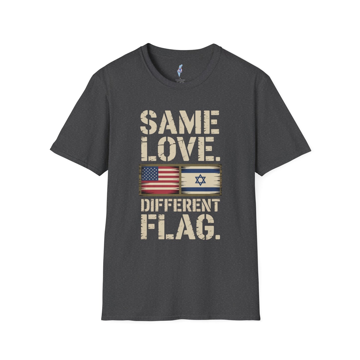 Same Love, Different Flag — USA × Israel Tee