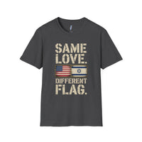 Same Love, Different Flag — USA × Israel Tee view 4