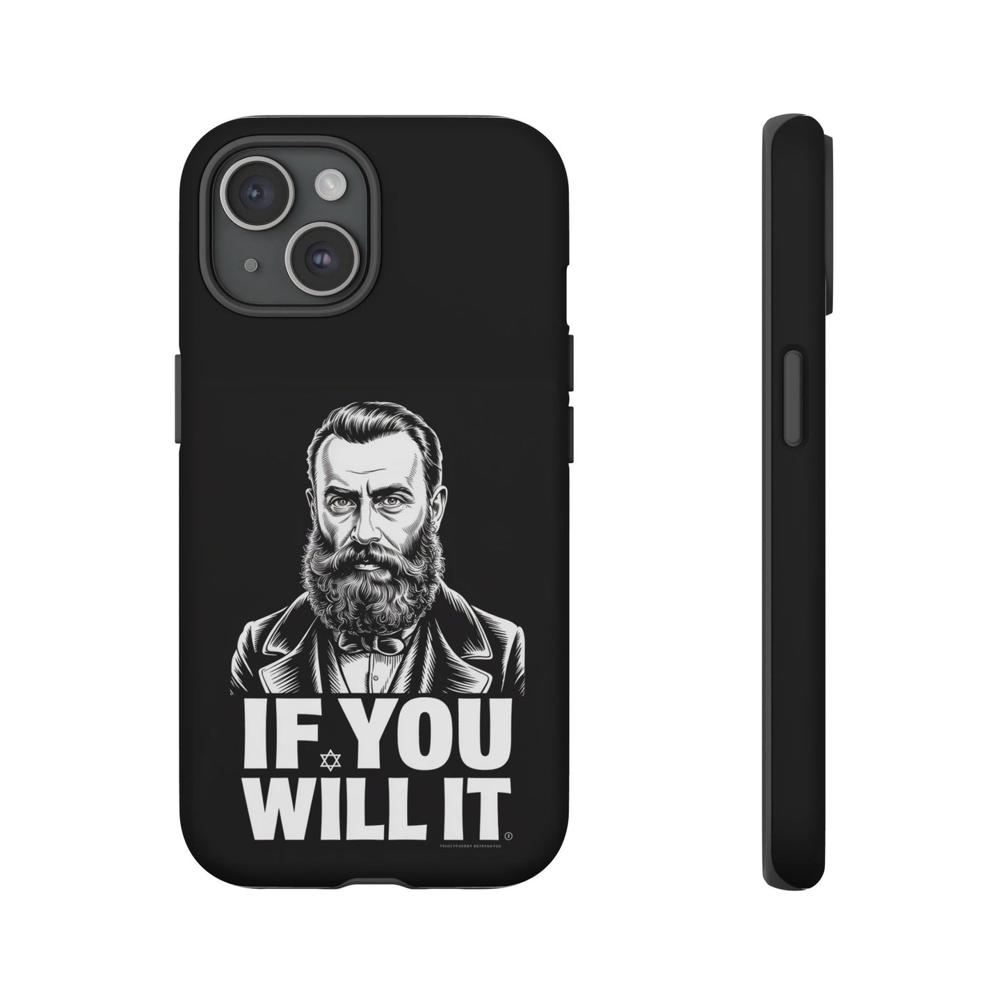 If You Will It — Herzl Portrait Phone Case