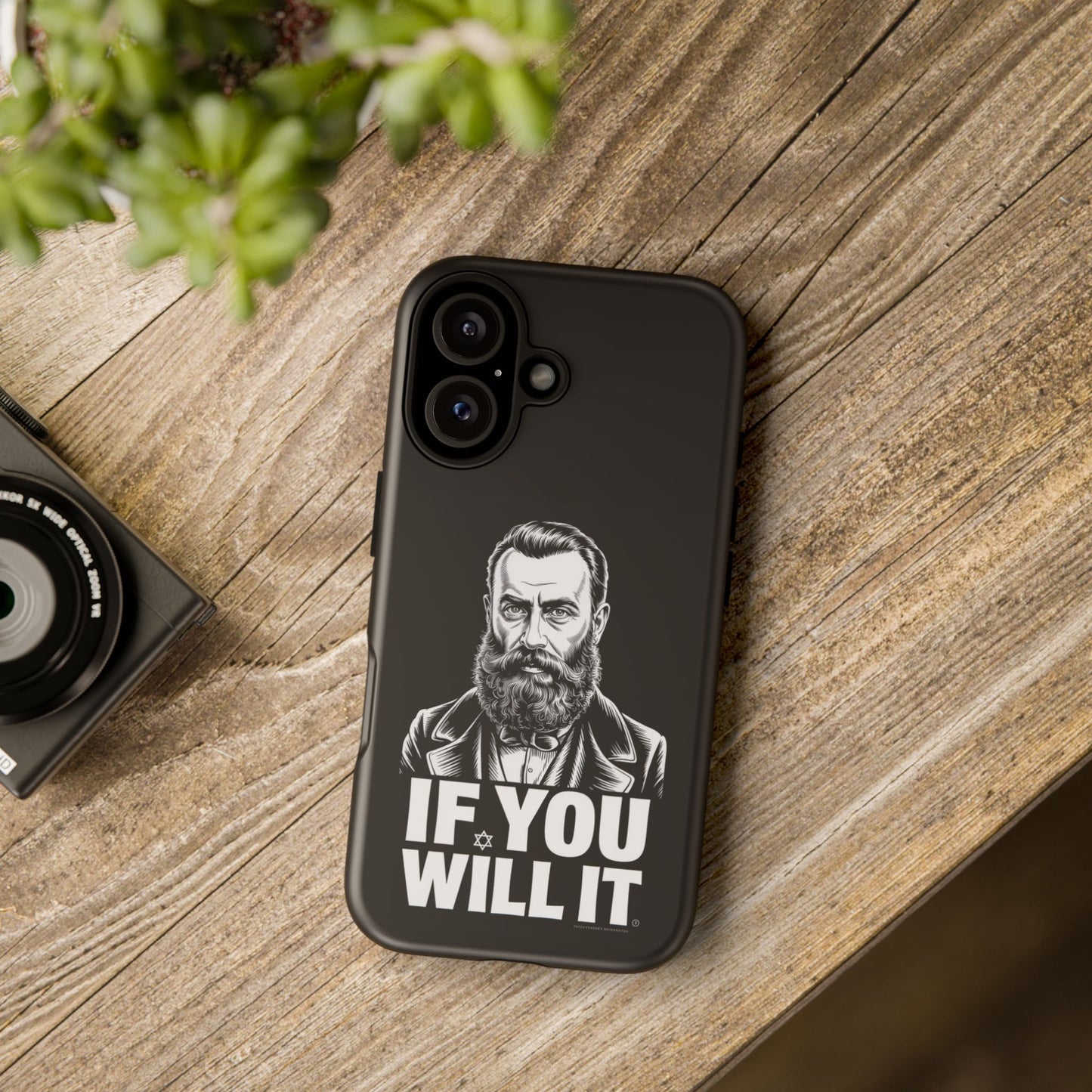 If You Will It — Herzl Portrait Phone Case