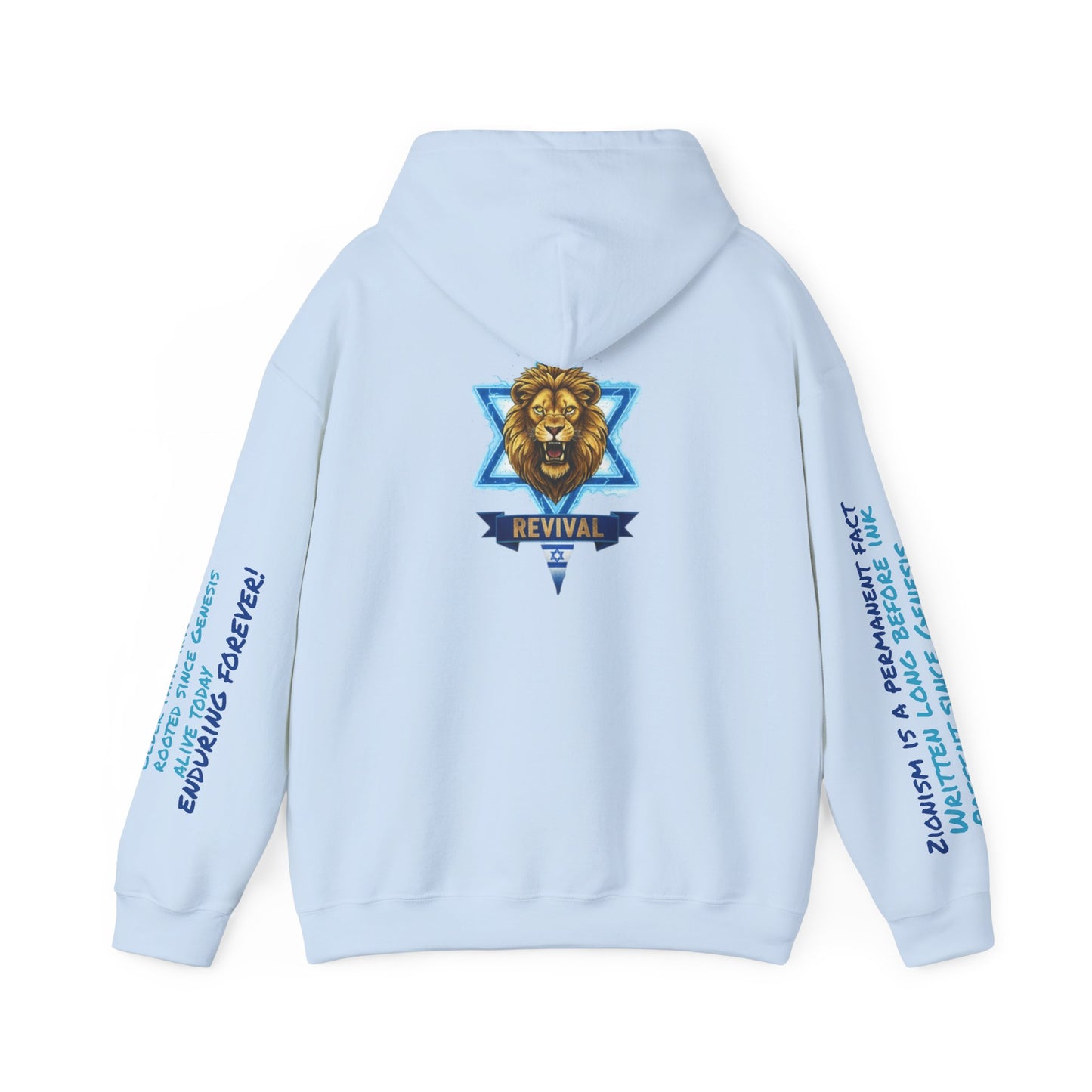 Lion of Zion Revival Hoodie — 'Revival' Lion Emblem White Pullover