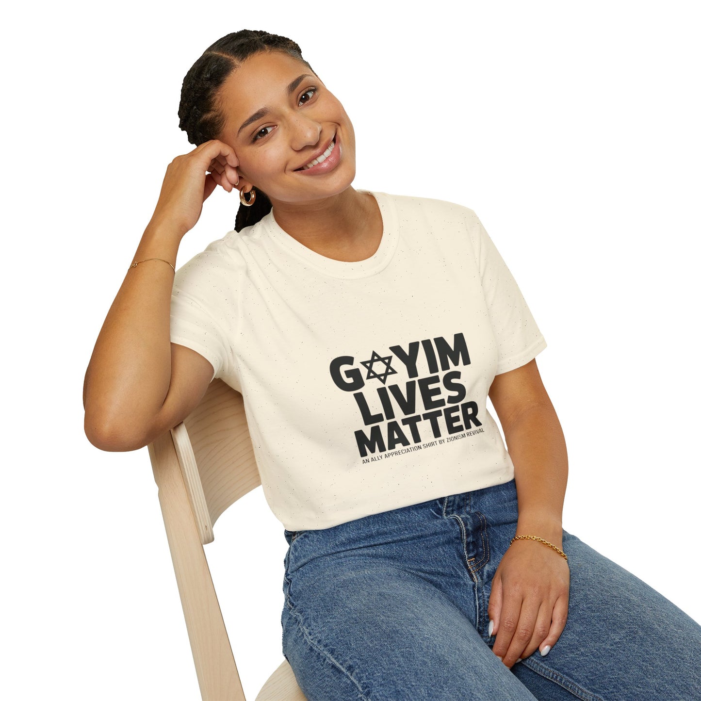 T-Shirt — "GOYIM LIVES MATTER" Statement Tee (Star of David Design)