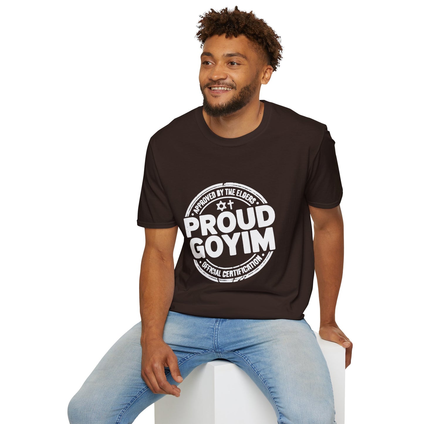 Proud Goyim T-Shirt — Bold Vintage Stamp Design