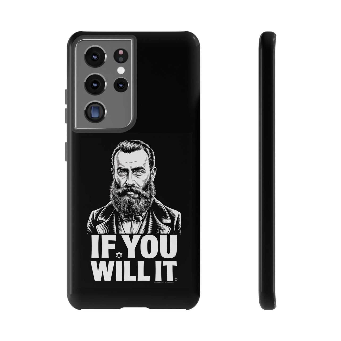 If You Will It — Herzl Portrait Phone Case