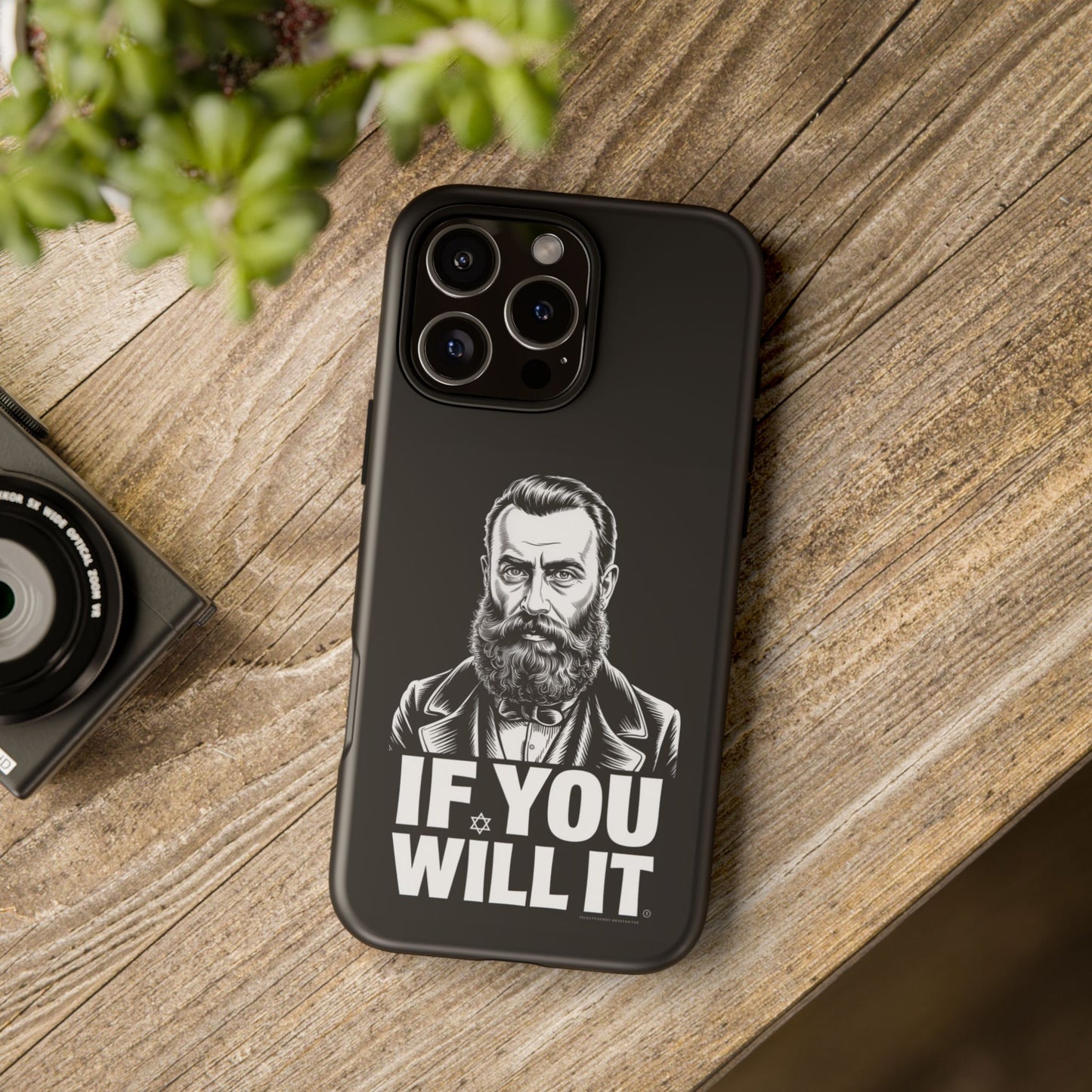 If You Will It — Herzl Portrait Phone Case