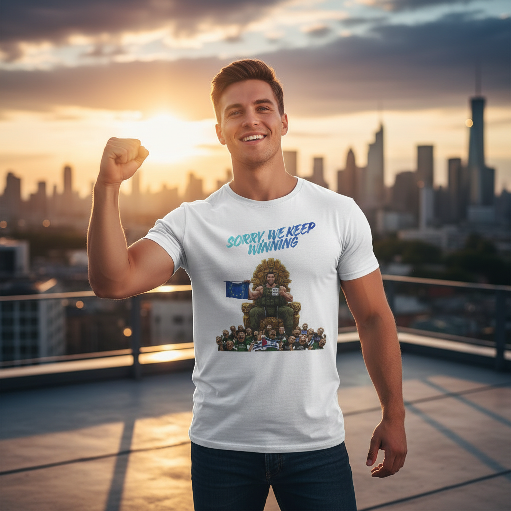 Sorry We Keep Winning T-Shirt — Sports Fan Funny Team Victory Tee