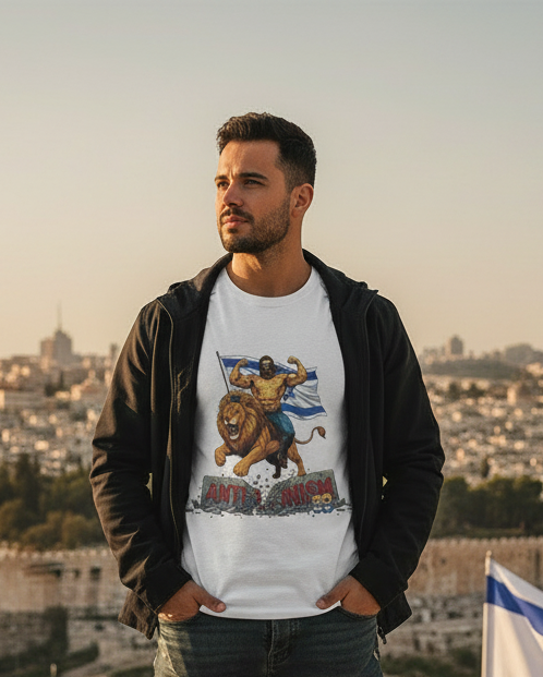 Anti-Anti Zionist T-Shirt: Lion Rider with Flag