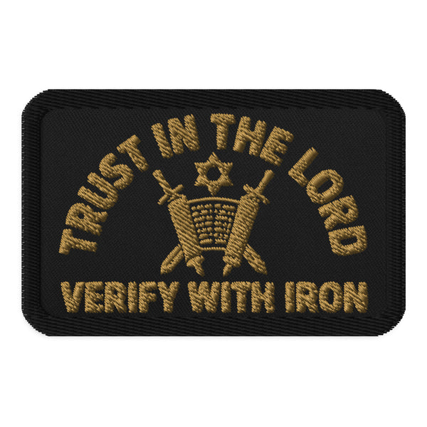 Trust in the Lord Verify with Iron Embroidered Patch