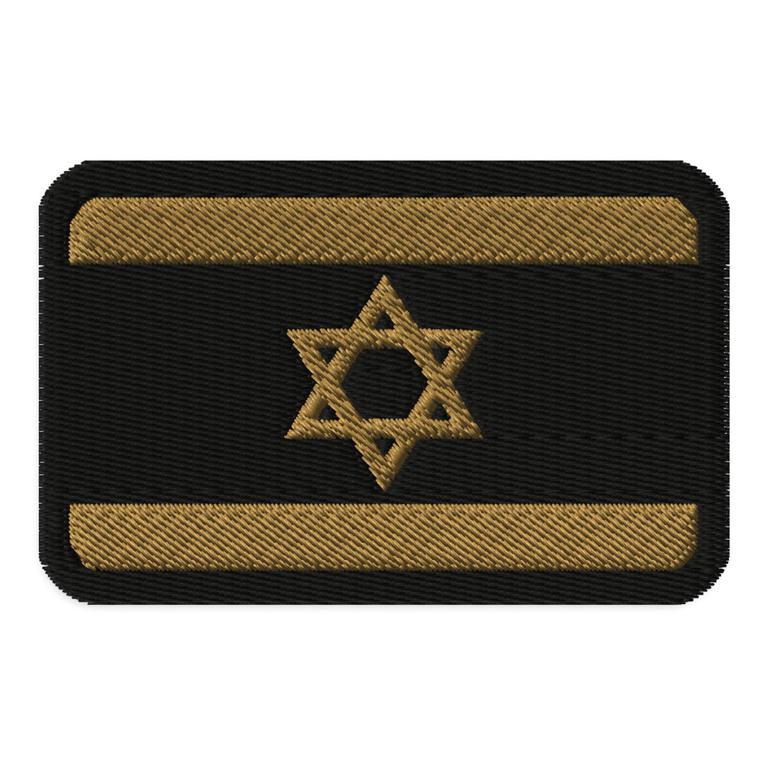 Gold Israeli Flag Embroidered Patch